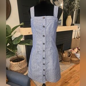 Derek Lam Organic Cotton Front Button Mini Dress Size 6